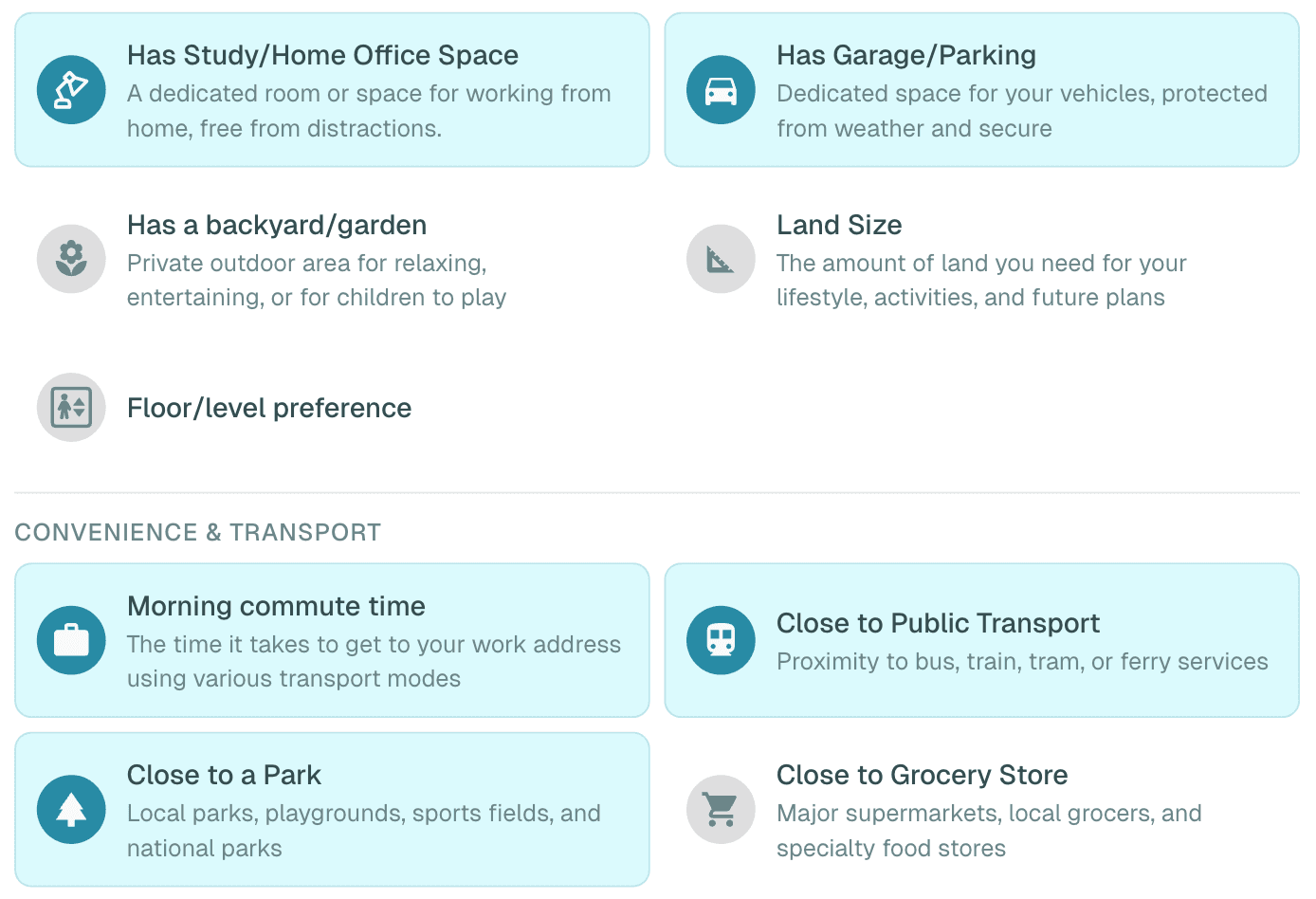 AI-powered criteria screenshot
